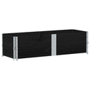plantekasse 150x50 cm massivt fyrretræ sort