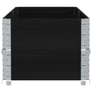 plantekasse 150x50 cm massivt fyrretræ sort