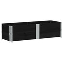 plantekasse 150x50 cm massivt fyrretræ sort