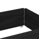 plantekasse 150x50 cm massivt fyrretræ sort