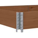 plantekasse 150x100 cm massivt fyrretræ brun