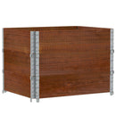 plantekasse 80x60 cm massivt fyrretræ brun