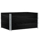 plantekasse 120x80 cm massivt fyrretræ sort