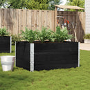 plantekasse 120x80 cm massivt fyrretræ sort