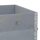 plantekasse 120x80 cm massivt fyrretræ grå