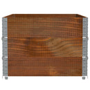 plantekasse 120x80 cm massivt fyrretræ brun