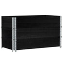plantekasse 100x50 cm massivt fyrretræ sort