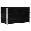 plantekasse 100x50 cm massivt fyrretræ sort