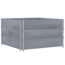 plantekasse 100x100 cm massivt fyrretræ grå