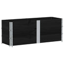plantekasse 150x50 cm massivt fyrretræ sort