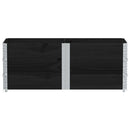 plantekasse 150x50 cm massivt fyrretræ sort