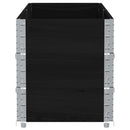 plantekasse 150x50 cm massivt fyrretræ sort