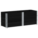 plantekasse 150x50 cm massivt fyrretræ sort