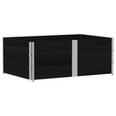 plantekasse 150x100 cm massivt fyrretræ sort