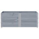 plantekasse 150x100 cm massivt fyrretræ grå
