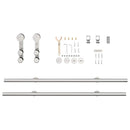 hardwarekit til skydedør 200 cm rustfrit stål sølvfarvet