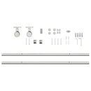 hardwarekit til skydedør 183 cm rustfrit stål sølvfarvet
