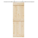 hardwarekit til skydedør 183 cm rustfrit stål sølvfarvet