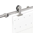 hardwarekit til skydedør 200 cm rustfrit stål sølvfarvet