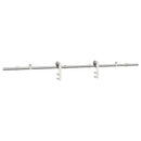 hardwarekit til skydedør 183 cm rustfrit stål sølvfarvet