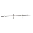 hardwarekit til skydedør 183 cm rustfrit stål sølvfarvet