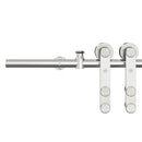 hardwarekit til skydedør 183 cm rustfrit stål sølvfarvet