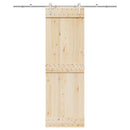hardwarekit til skydedør 183 cm rustfrit stål sølvfarvet