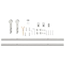 hardwarekit til skydedør 200 cm rustfrit stål sølvfarvet