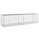 gabionkurv med cover 200x50x50 cm galvaniseret jern