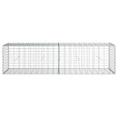 gabionkurv med cover 200x50x50 cm galvaniseret jern