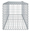 gabionkurv med cover 200x50x50 cm galvaniseret jern