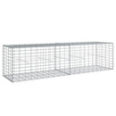 gabionkurv med cover 200x50x50 cm galvaniseret jern