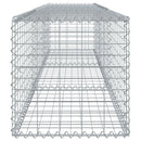 gabionkurv med cover 300x50x50 cm galvaniseret jern