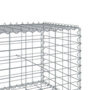 gabionkurv med cover 300x50x50 cm galvaniseret jern