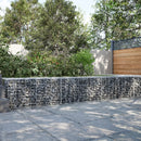 gabionkurv med cover 300x50x50 cm galvaniseret jern
