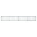 gabionkurv m. cover 400x50x50 cm galvaniseret jern