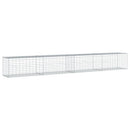 gabionkurv m. cover 400x50x50 cm galvaniseret jern