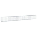 gabionkurv med cover 500x50x50 cm galvaniseret jern
