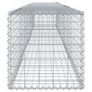 gabionkurv med cover 500x50x50 cm galvaniseret jern