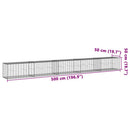 gabionkurv med cover 500x50x50 cm galvaniseret jern