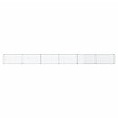 gabionkurv med cover 600x50x50 cm galvaniseret jern