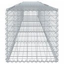 gabionkurv med cover 600x50x50 cm galvaniseret jern