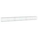 gabionkurv med cover 600x50x50 cm galvaniseret jern