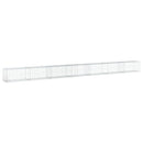 gabionkurv med cover 700x50x50 cm galvaniseret jern