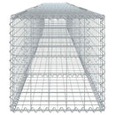 gabionkurv med cover 700x50x50 cm galvaniseret jern