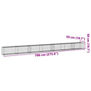 gabionkurv med cover 700x50x50 cm galvaniseret jern
