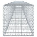 gabionkurv med cover 800x50x50 cm galvaniseret jern