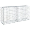 gabionkurv med cover 200x50x100 cm galvaniseret jern