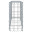 gabionkurv med cover 200x50x100 cm galvaniseret jern