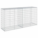 gabionkurv med cover 200x50x100 cm galvaniseret jern
